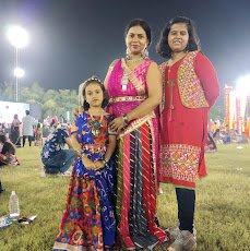 Chandkheda children performing a patriotic group dance
