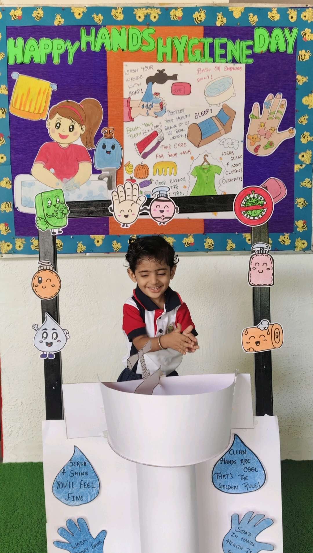 A child learning healthy hand-washing habits at TreeHouse Nikol