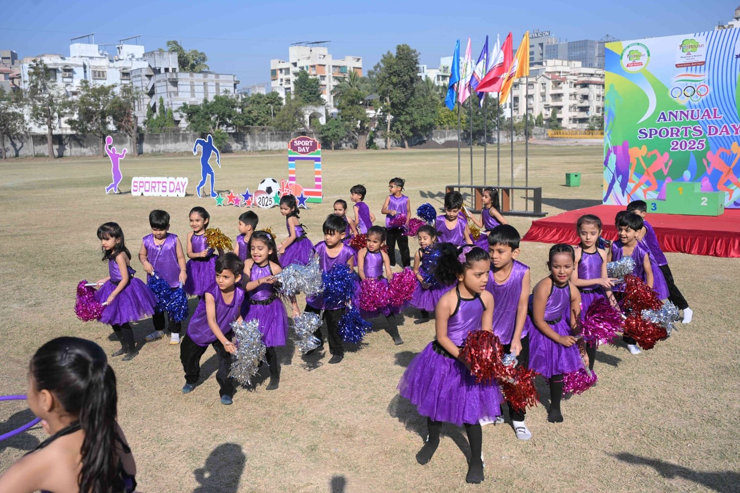 Ranip 1 children enjoying their annual sports celebration
