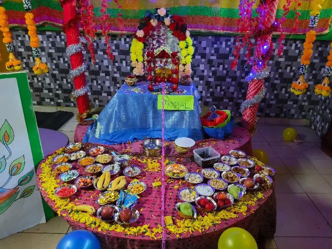 Festive Janmashtami celebration display at TreeHouse Vastrapur
